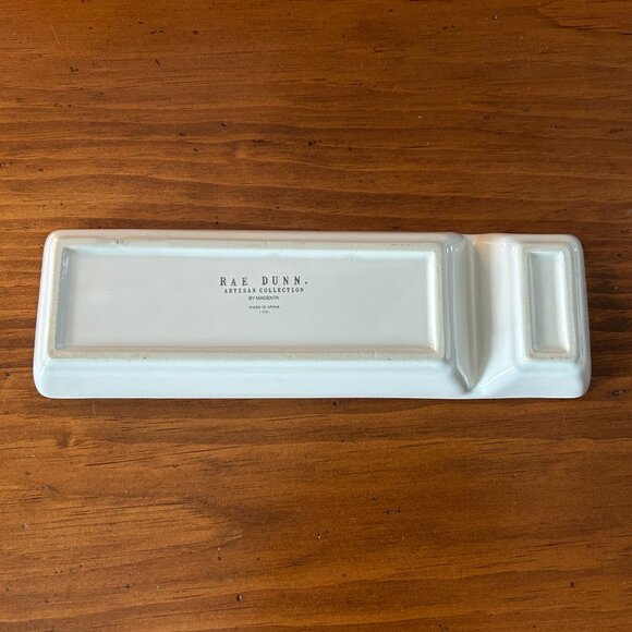 RAE DUNN Artisan Collection "KEEP" ceramic divided trinket dish - Picture 3 of 5